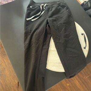 Figs Women's Black Joggers with Light Gray Accents